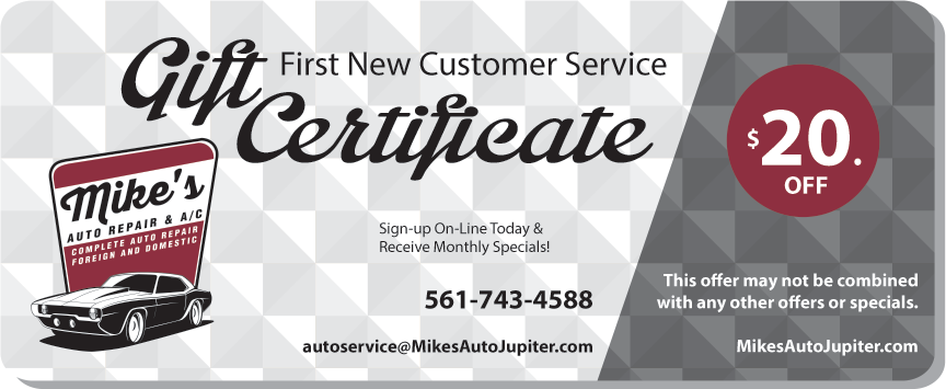 First New Customer Gift Certificate