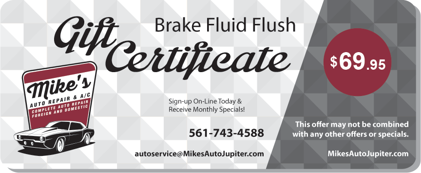 Brake Fluid Gift Certificate