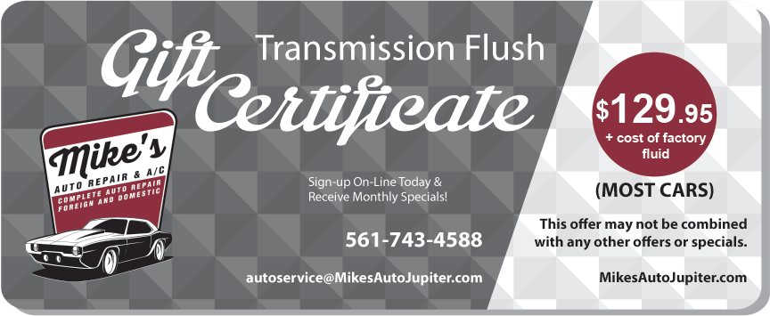 Transmission Flush Gift Certificate